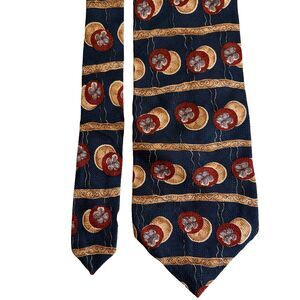 Guess USA Neck Tie Men's One Size Multicolor Abstract 100% Silk Career